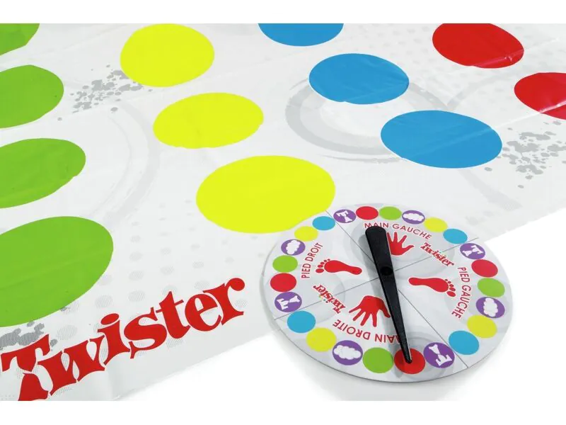 Hasbro Twister – Jeu D’Équilibre Pour Enfants Dès 8 Ans – Tapis Et Roulette Multicolore